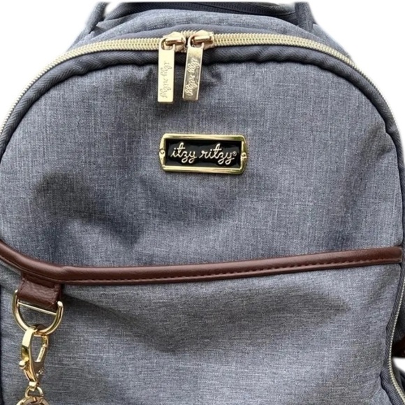 ITZY RITZY Heather Grey Boss Backpack Diaper Bag main image 7